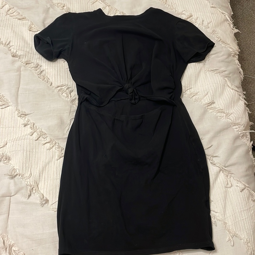 black cut out dress